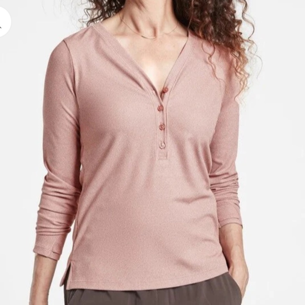 Athleta Pink Long Sleeve Tee